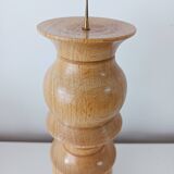 Set of 3 Scandinavian turned wooden candle holders