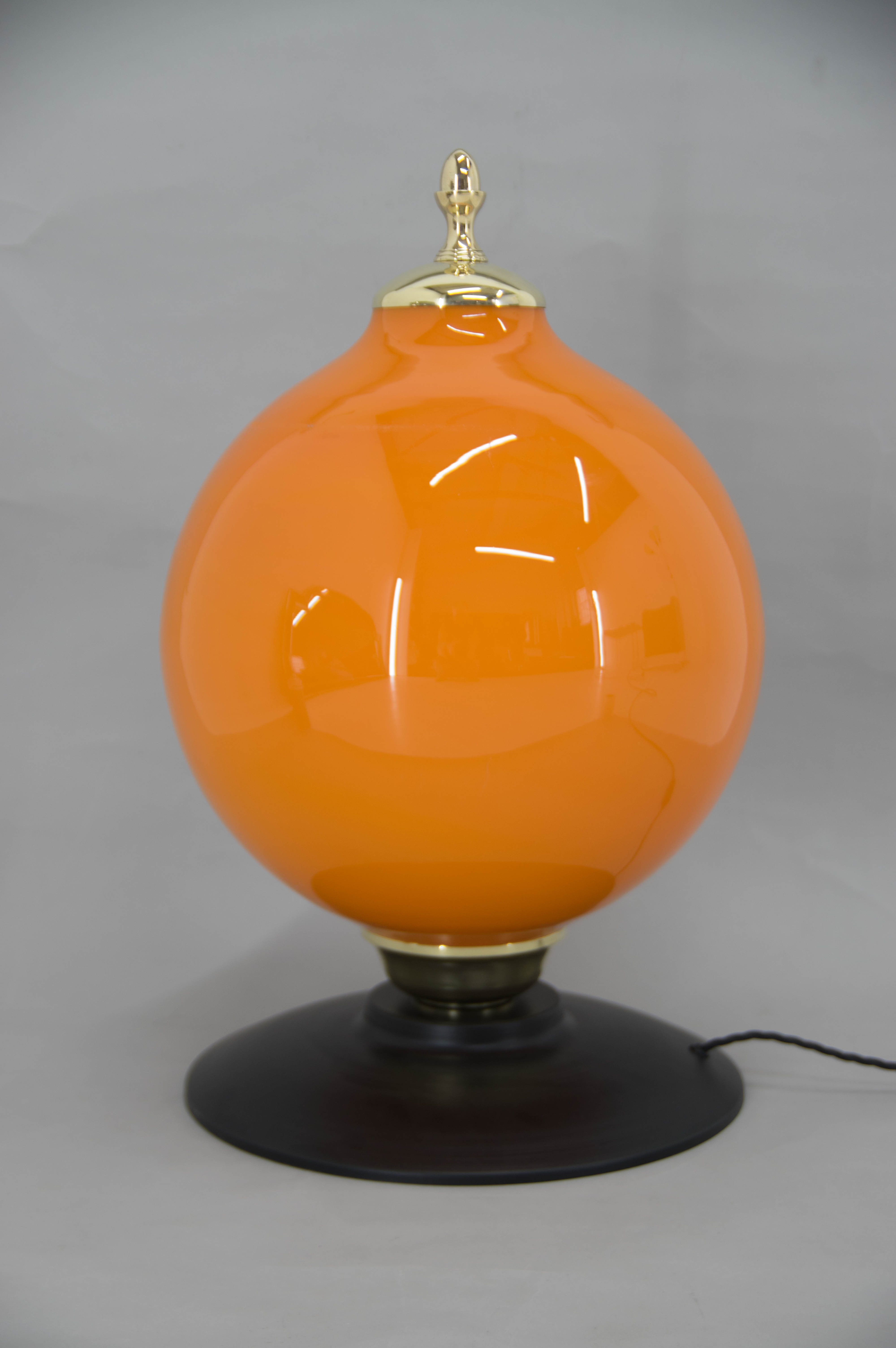Postmodern orange glass table/floor lamp, 2000s