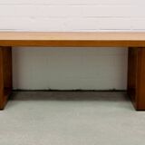 Banc vintage en bois d'orme et de pin