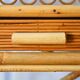 Rattan and bamboo desk