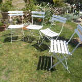Set of 4 old garden chairs