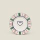 Set of 4 Heart Bread Plates / Coasters