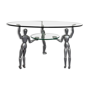 Table basse verre et