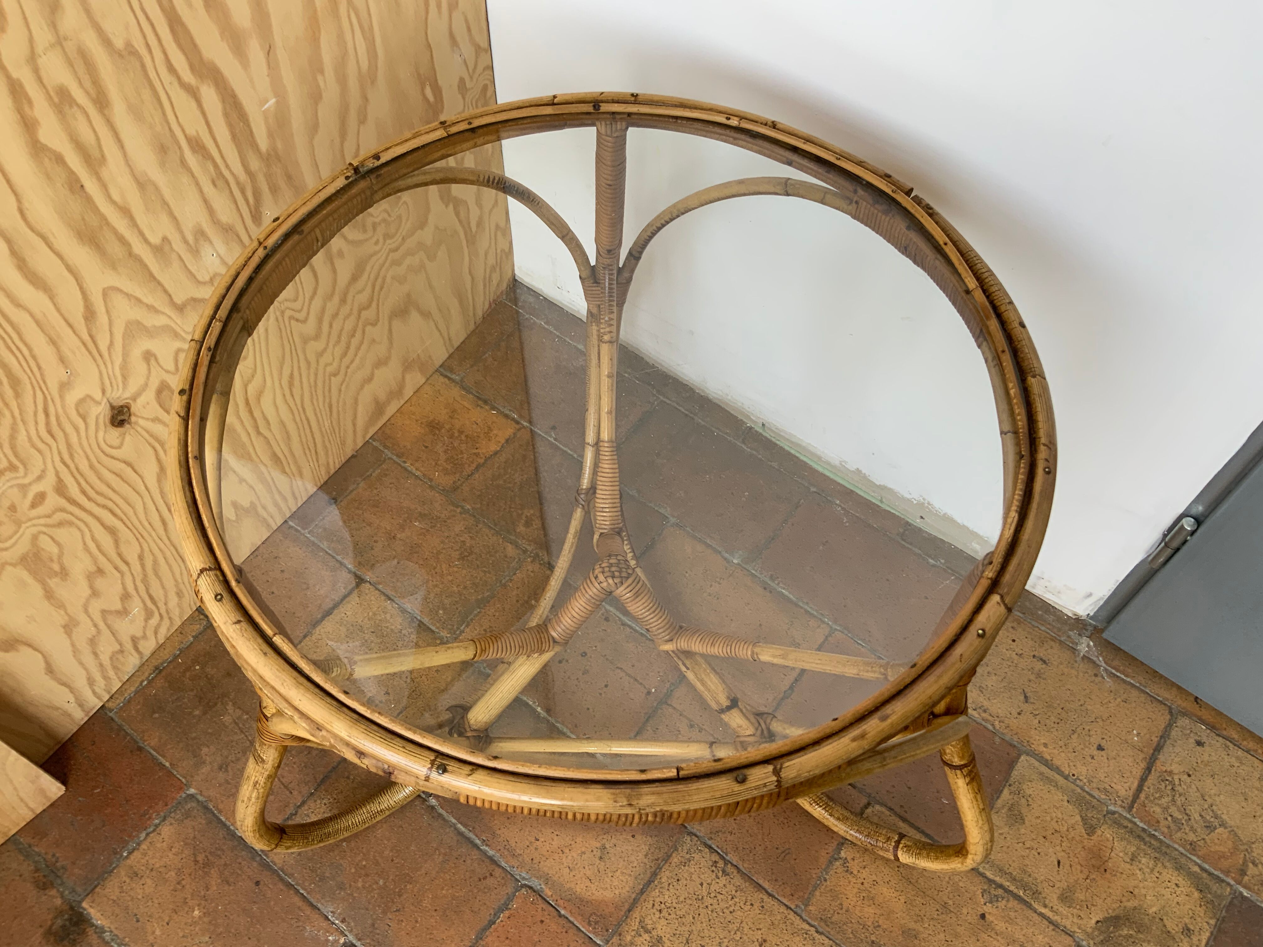 Rattan coffee table