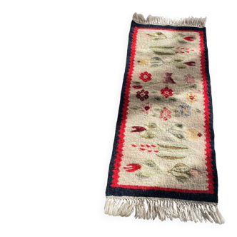 Tapis Rollakan décor de tulipes vintage