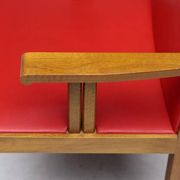 A masterpiece of Italian modernism: eleven Aldo Rossi red Teatro arm chairs