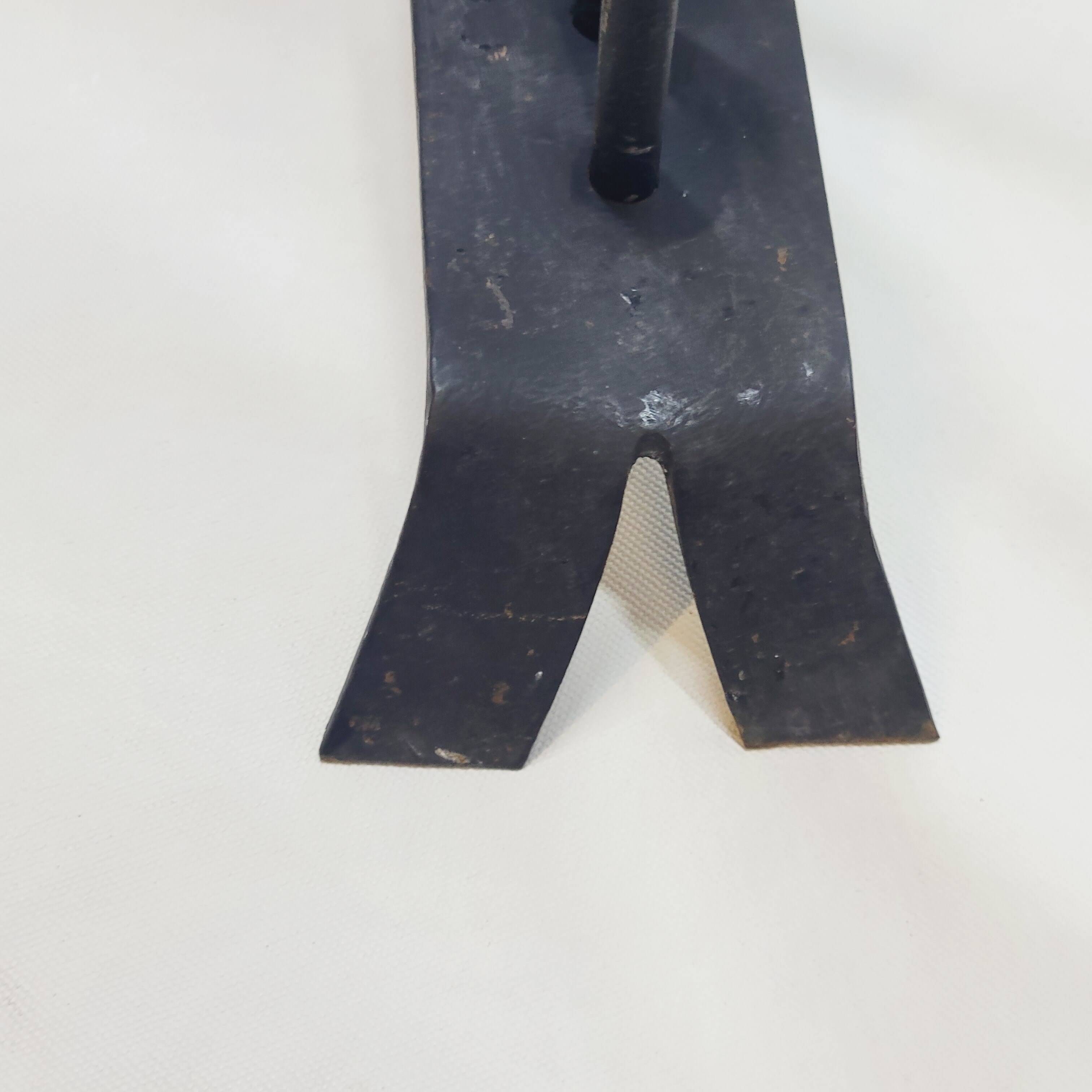 FOLK ART - JUDAICA Menorah Old Candlestick 7 arms of light in wrought iron