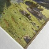 Watercolor painting g. girardot (1856-1914) "la grande morzine" leysin 1909