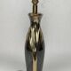 Hollywood Regency art nouveau revival brass table lamp, Dutch 1970s