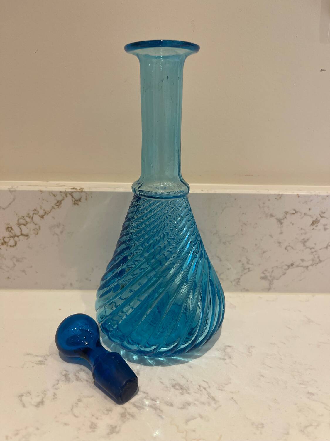 Old blue carafe
