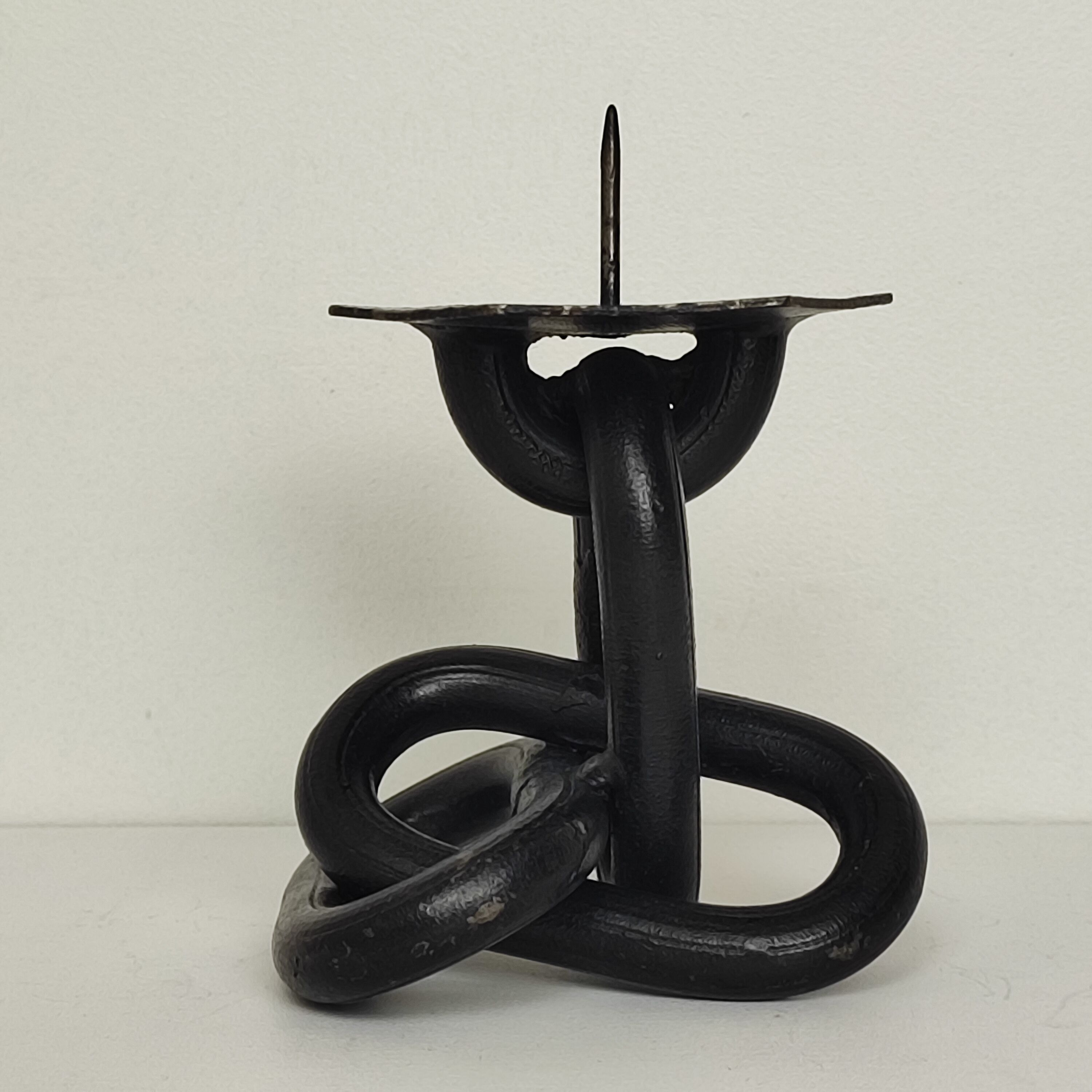 Brutalist "chain" candle holder