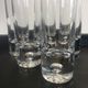 Series of 5 vintage Boussu critallin 70s glasses