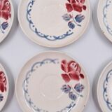 6 cups and under coffee cups Digoin Sarreguemines décor Cannes