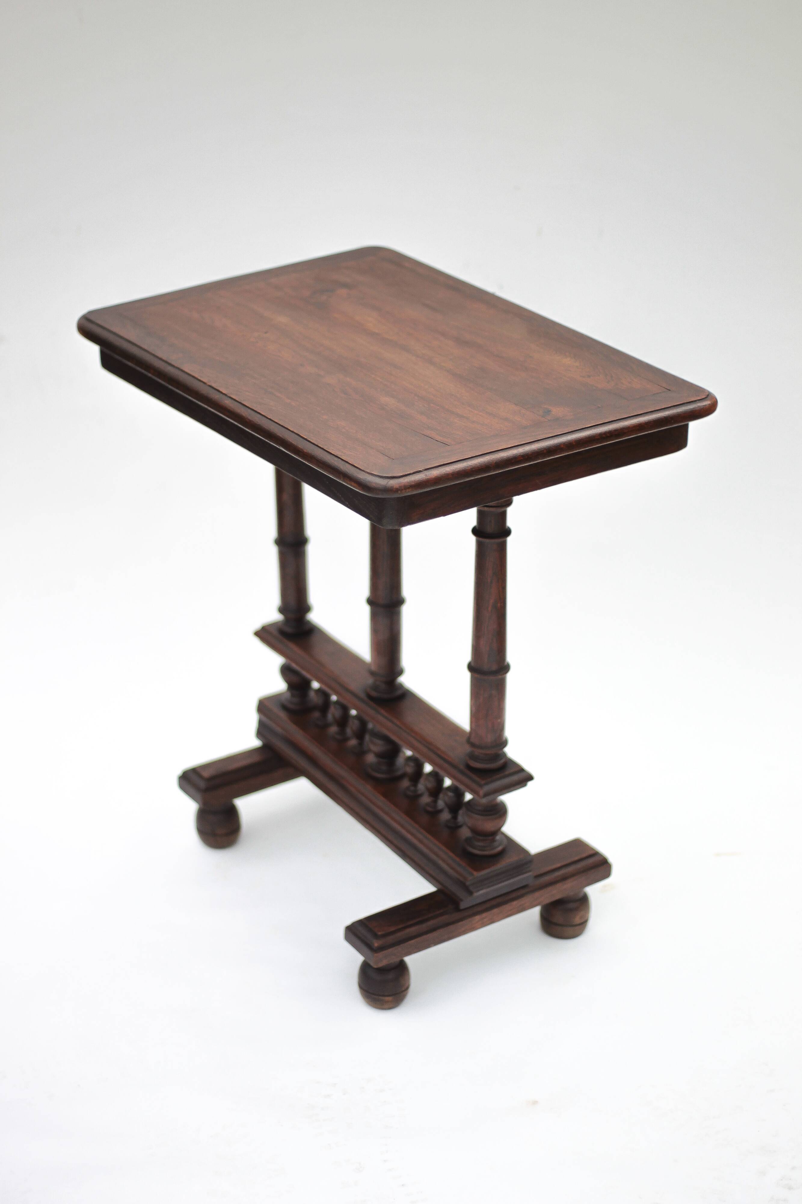 Renaissance-style wooden table or console, antique furniture, side table.