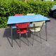 Vintage 70s Formica chair with table