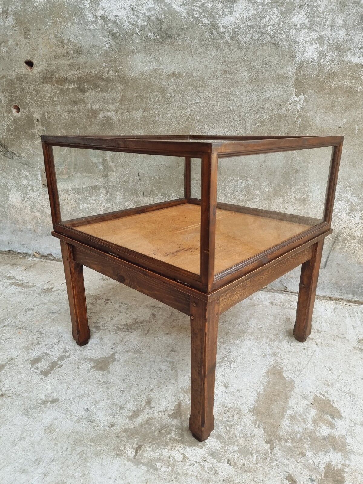 Old display cabinet shop display case or museum cabinet