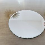 Old round, beveled, art deco mirror, 1940s-50s