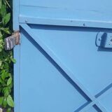 Antique H205xL103 curved iron gate door with mailbox