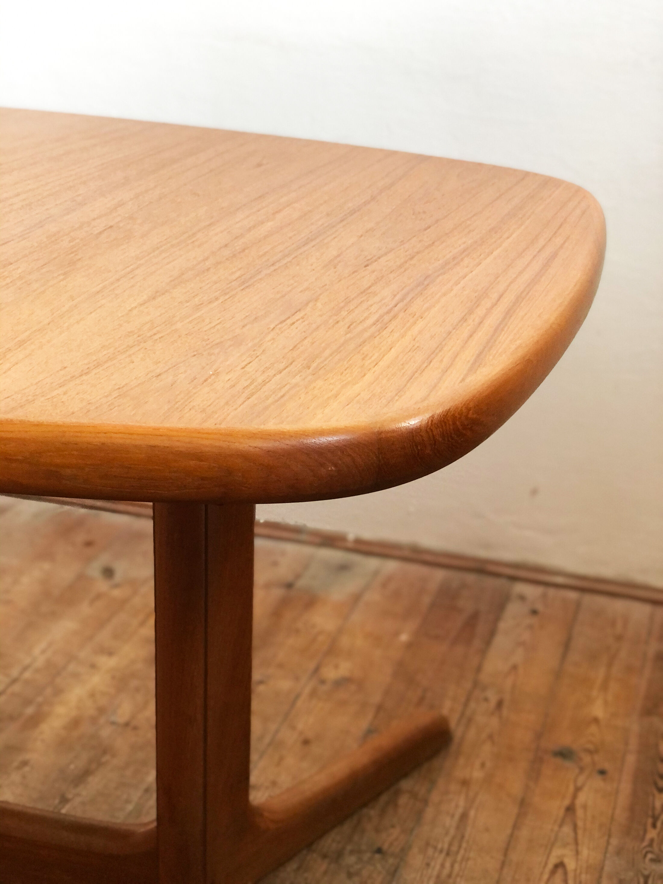 Oval danish mid-century extendable teak dining table by Rasmus, 1960s