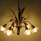 Floral chandelier 1970-1980 Hollywood Regency