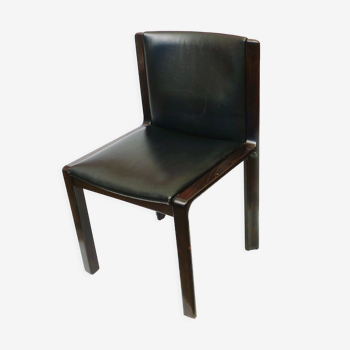 Vintage Scandinavian design leather chair 1970