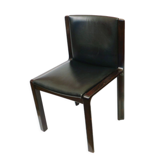 Vintage Scandinavian design leather chair 1970