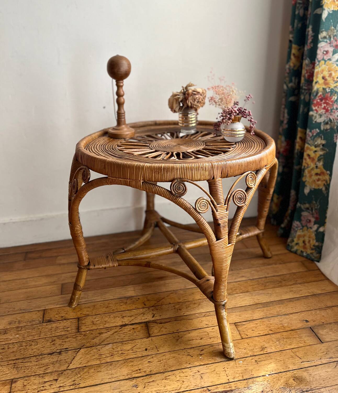 Table basse en rotin Peacock