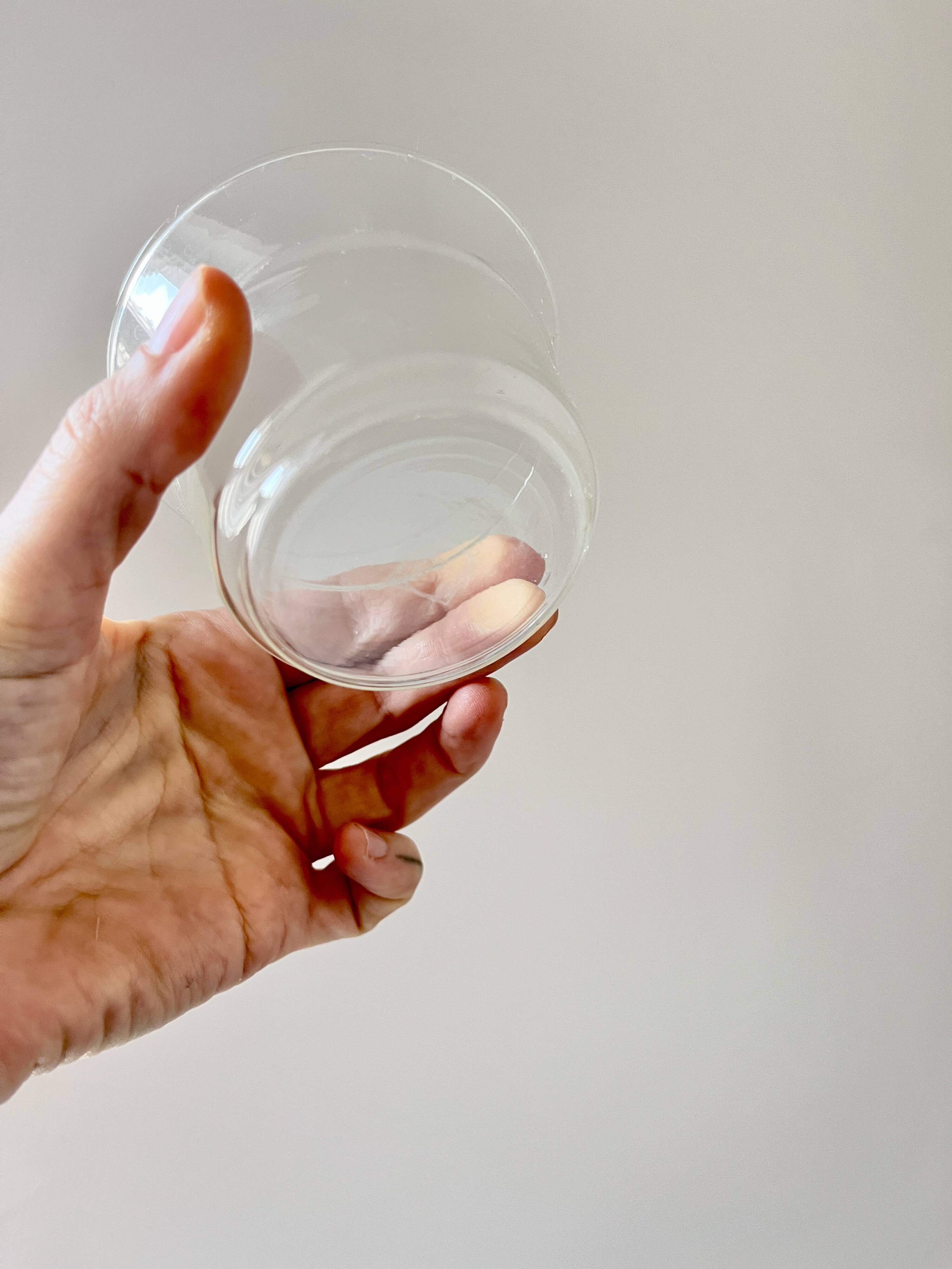 Vintage Jena Borosilicate Glass Tea Cups Set of 6 + Saucers,  GDR, 1960s