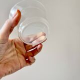 Vintage Jena Borosilicate Glass Tea Cups Set of 6 + Saucers,  GDR, 1960s