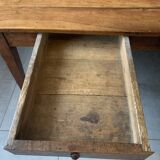 Large vintage farmhouse table from the 50s in solid wood (oak)
