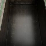 Old vintage industrial filing cabinet on wheels