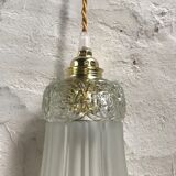 Art Deco-style glass hanging lamp