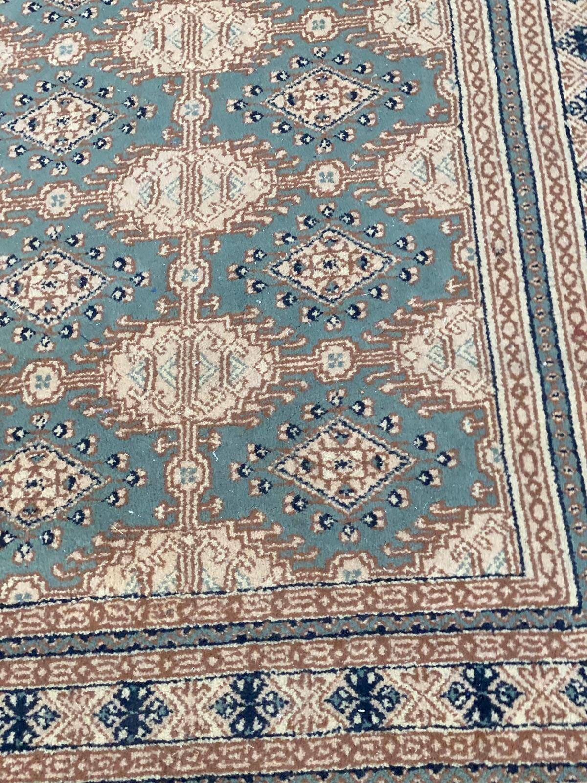 Persian wool rug blue green 125x190