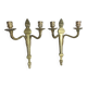 Pair of wall candle holders in bronze