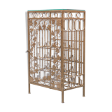 Gold metal wine rack or cocktail bar, 1950s, italy