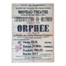 Ancienne affiche de théâtre Opéra Orphée Juin 1944 Perpignan