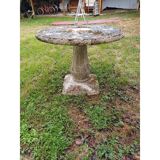 Table de jardin en ciment féraillé des années 60