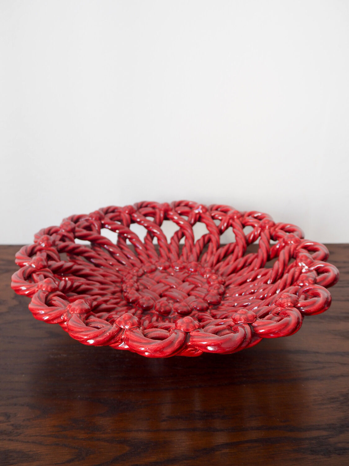 Fruit dish in majolica Cerenne Vallauris