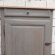 Buffet 1 porte en bois patiné gris