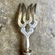 Dessert fork, service cutlery in silver engraved "CR"