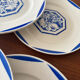 Set of 6 flat plates KG Lunéville Fructidor model – earthenware frui