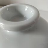 Vintage water butter dish in white porcelain - sleek design