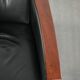 Black cowhide Art Deco design armchair