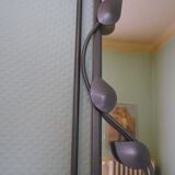 Designer mirror with gray metal surround 89x37cm