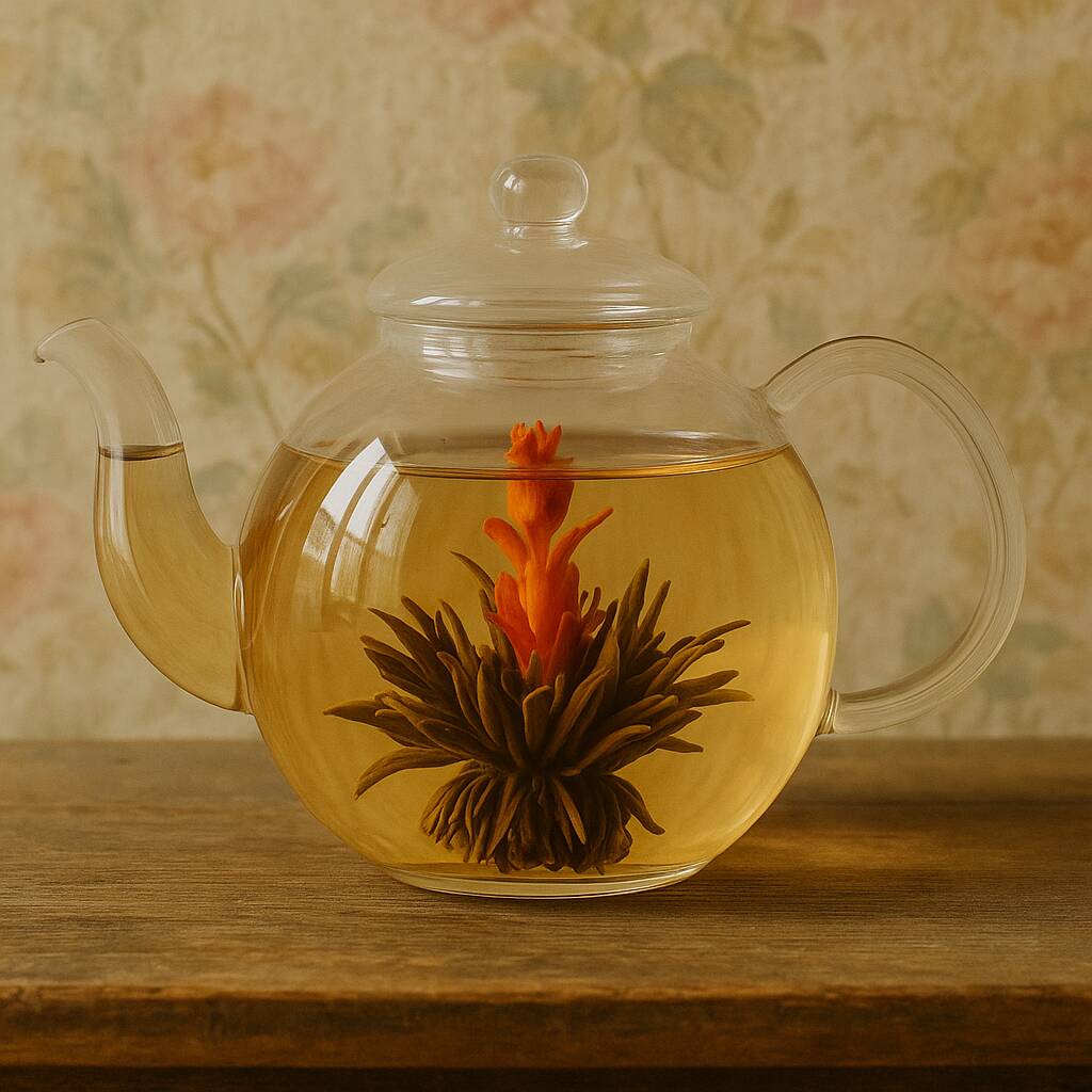 Minimalist design glass teapot