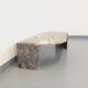 Vintage gray marble coffee table from the 70s