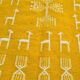 Berber yellow and white carpet 115x63cm