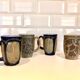Series of 4 Mugs Art Deco Quimper HB - Line "Odetta"