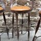 Set of 4 bar stools restaurant pub tavern metal 1970s