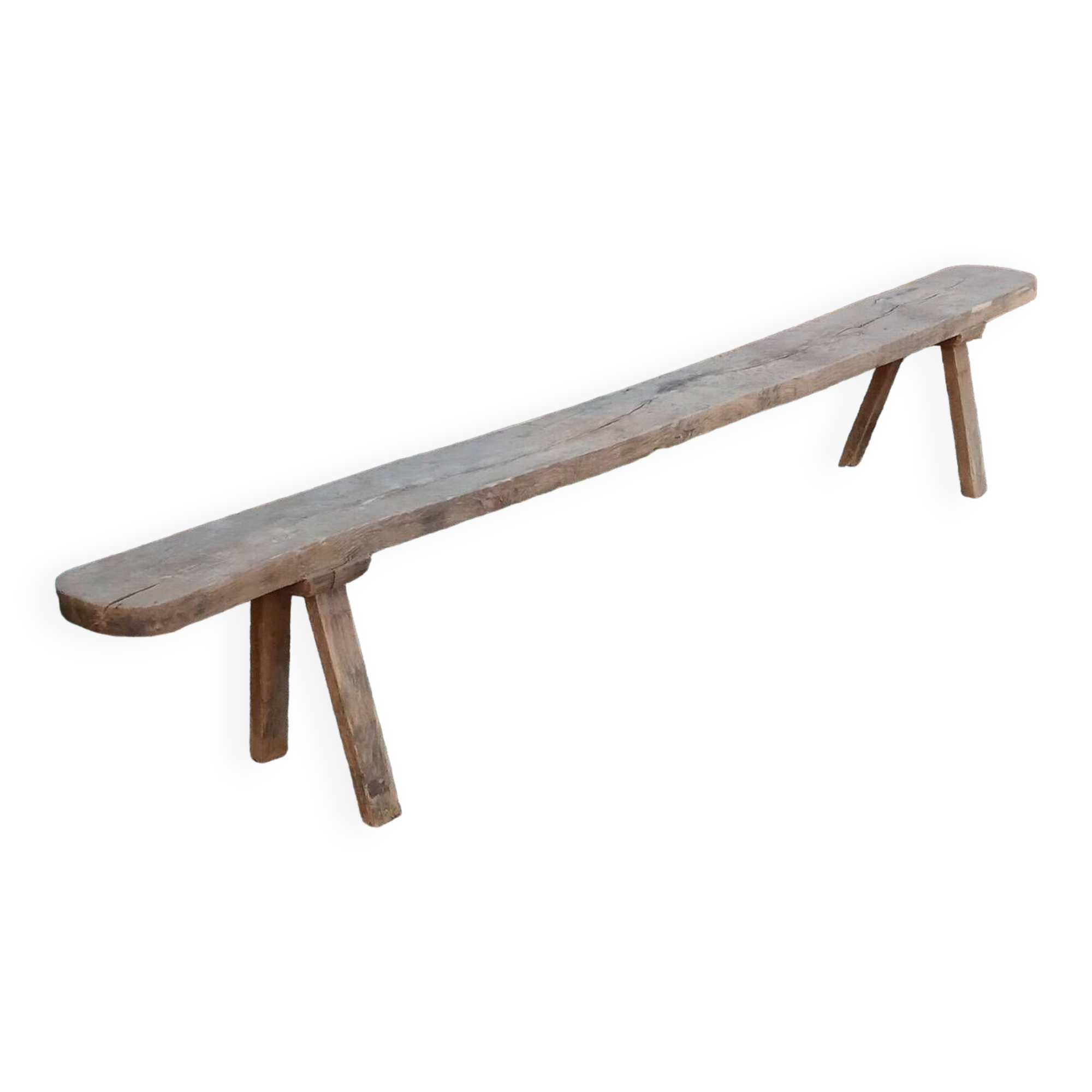 19th century oak farm bench